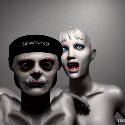 Prompt: going to the dentist, in the style of billelis and pedro conti and stanley kubrick, inspired by die antwoord, photorealistic, epic, super technical, 3 d render