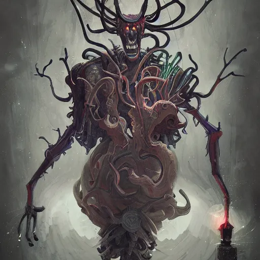 Illustration Of A Subraxis, Demon Of Gambling, Six 