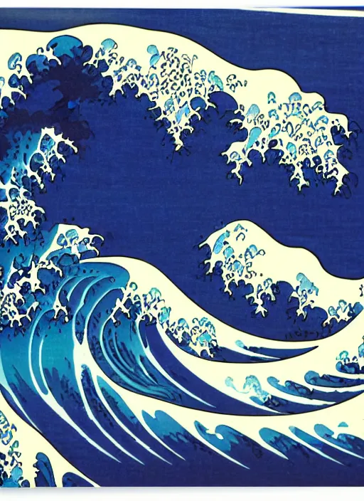 Prompt: third reef pipeline by katsushika hokusai