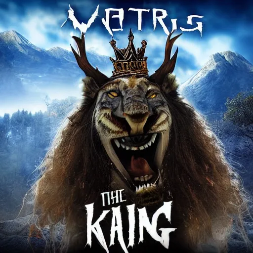 Prompt: The king welcomes you too AVATAR Country - Avatar Swedish Heavy metal band, Realistic, HDR, HDD, Dynamic Lighting