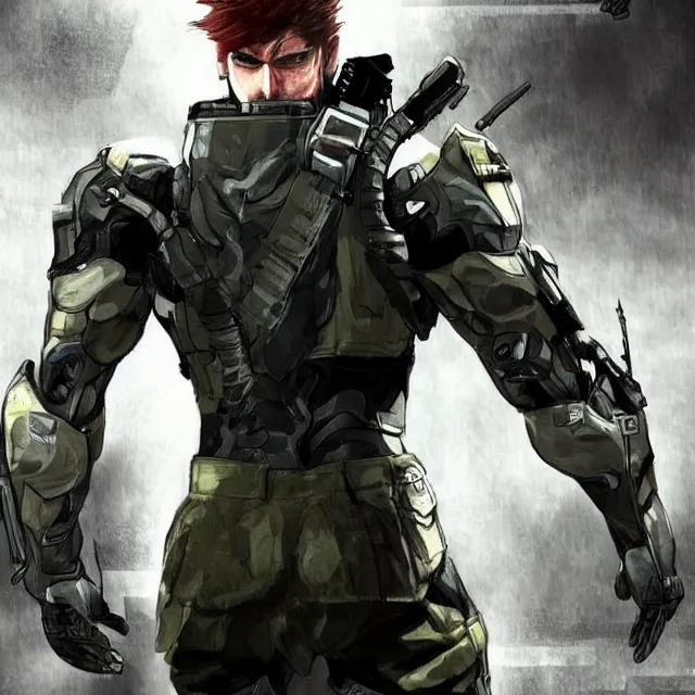 Prompt: a soldier in the style of metal gear in the style of metal gear rising trending on artstation deviantart pinterest detailed realistic hd 8 k high resolution