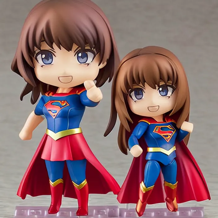 Prompt: supergirl, an anime nendoroid of supergirl, figurine, detailed product photo.
