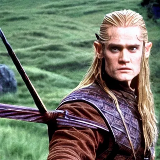 Image similar to jim carrey playing legolas in lord of the rings