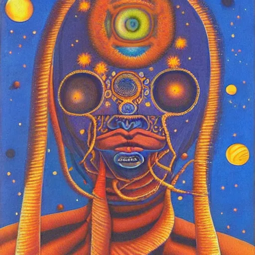 Image similar to Liminal space in outer space by Mati Klarwein