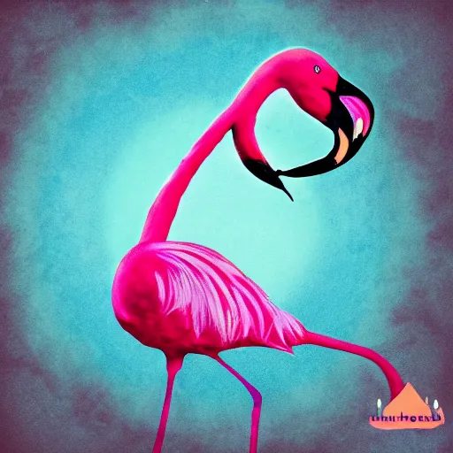 Image similar to the flamingo cafe, internetcore plunderphonic collage bandcamp album cover, bird music, meme trending on artstation