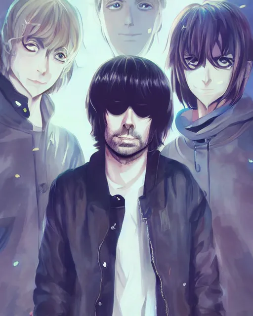 Image similar to anime portrait of liam gallagher as an anime man by stanley artgerm lau wlop rossdraws james jean andrei riabovitchev marc simonetti