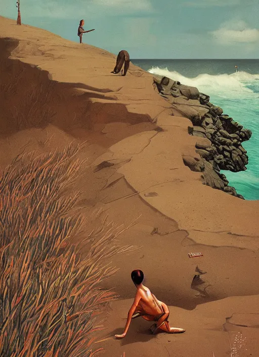 Prompt: time does not exist anymore, liberation, salvador, brazil, coastal, by edward hopper and james gilleard, zdzislaw beksinski, strange vegetation, exteriors, highly detailed, cinematic, black people, by james gilleard, airbrush, ilya kuvshinov, wlop, very coherent, art by takato yamamoto and james jean