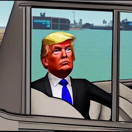 Prompt: donald trump in gta