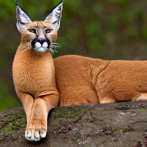 Image similar to caracal wearing crown