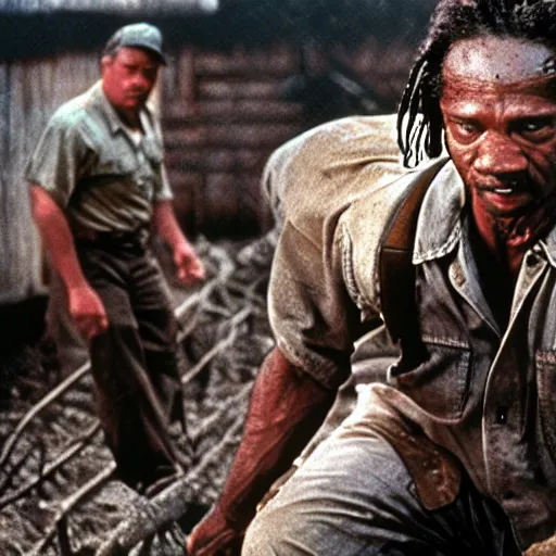 Prompt: shawshank redemption with predator monsters