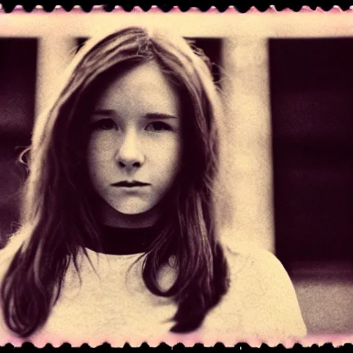 Image similar to kitty pryde from the x men in a vintage photo 3 5 mm film grain noisy realistic high detail