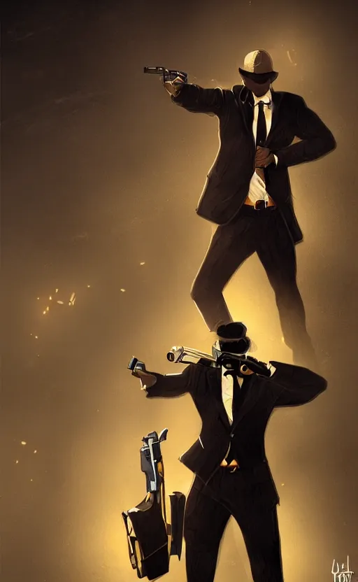 Image similar to a jackrabbit as a hitman, suit and tie, with silenced gun, dynamic lighting, fantasy concept art, trending on art station, stunning visuals, creative, cinematic, ultra detailed