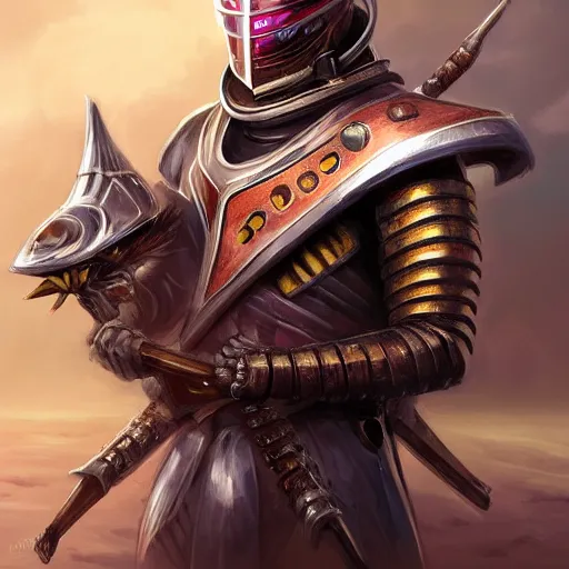 Image similar to a beautiful stunning interesting magic the gathering fantasy digital illustration of a samurai astronaut wearing a visored kabuto and armored space suit, carrying a sword on a planet with exotic and dangerous carnivorous plants, awesome and moody, by greg rutkowski and mark keathley, trending on artstation,