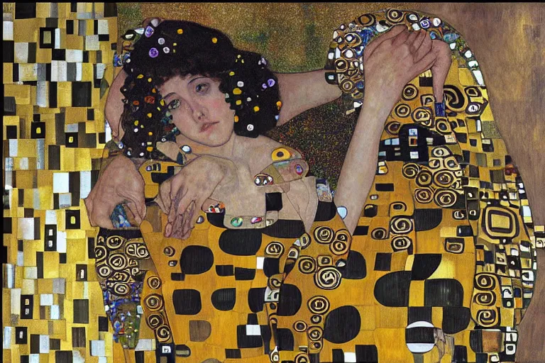 Image similar to gustav klimt vw beetle