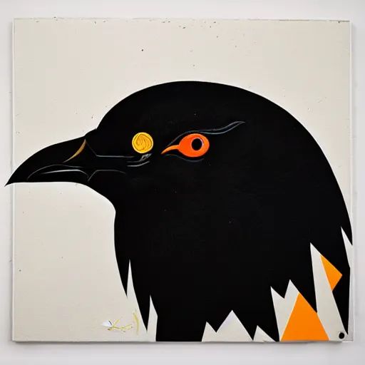 Image similar to majestic black chicken, royal bird, profile picture by Sachin Teng, asymmetrical, Organic Painting , Matte Painting, geometric shapes, hard edges, graffiti, street art:2 by Sachin Teng:4