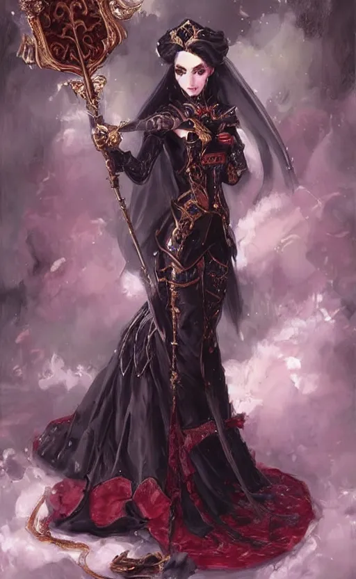 Image similar to Alchemy Imperial Princess knight gothic girl. By Konstantin Razumov, highly detailded