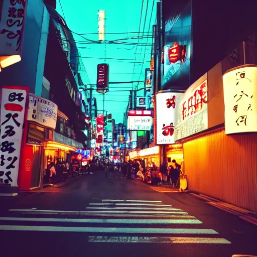 Prompt: late night wandering in tokyo, neon, nighttime