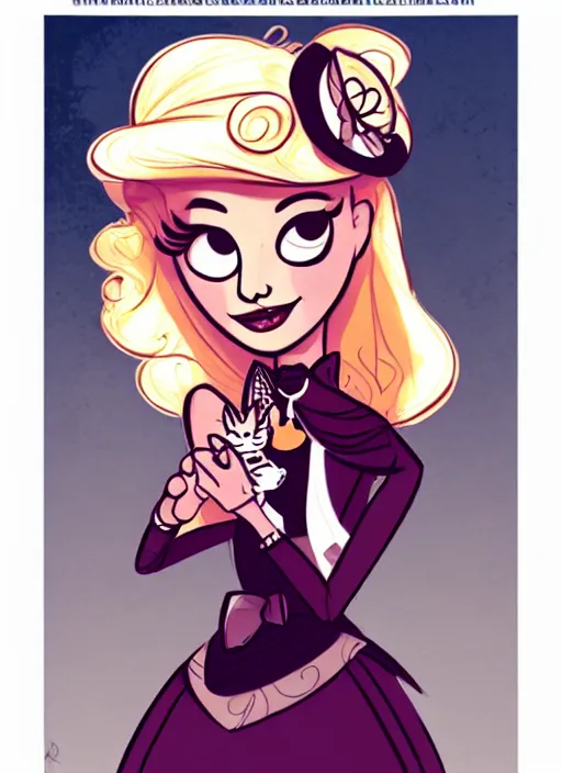 Prompt: a portrait of a pretty young lady by brian kesinger