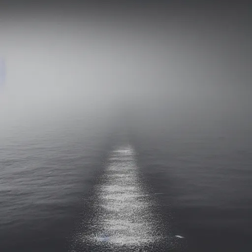 Prompt: foggy, endless sea, photorealistic, cinematic, reverence