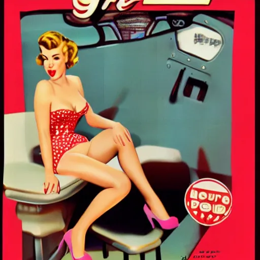 Prompt: pin - up by ryan gosling