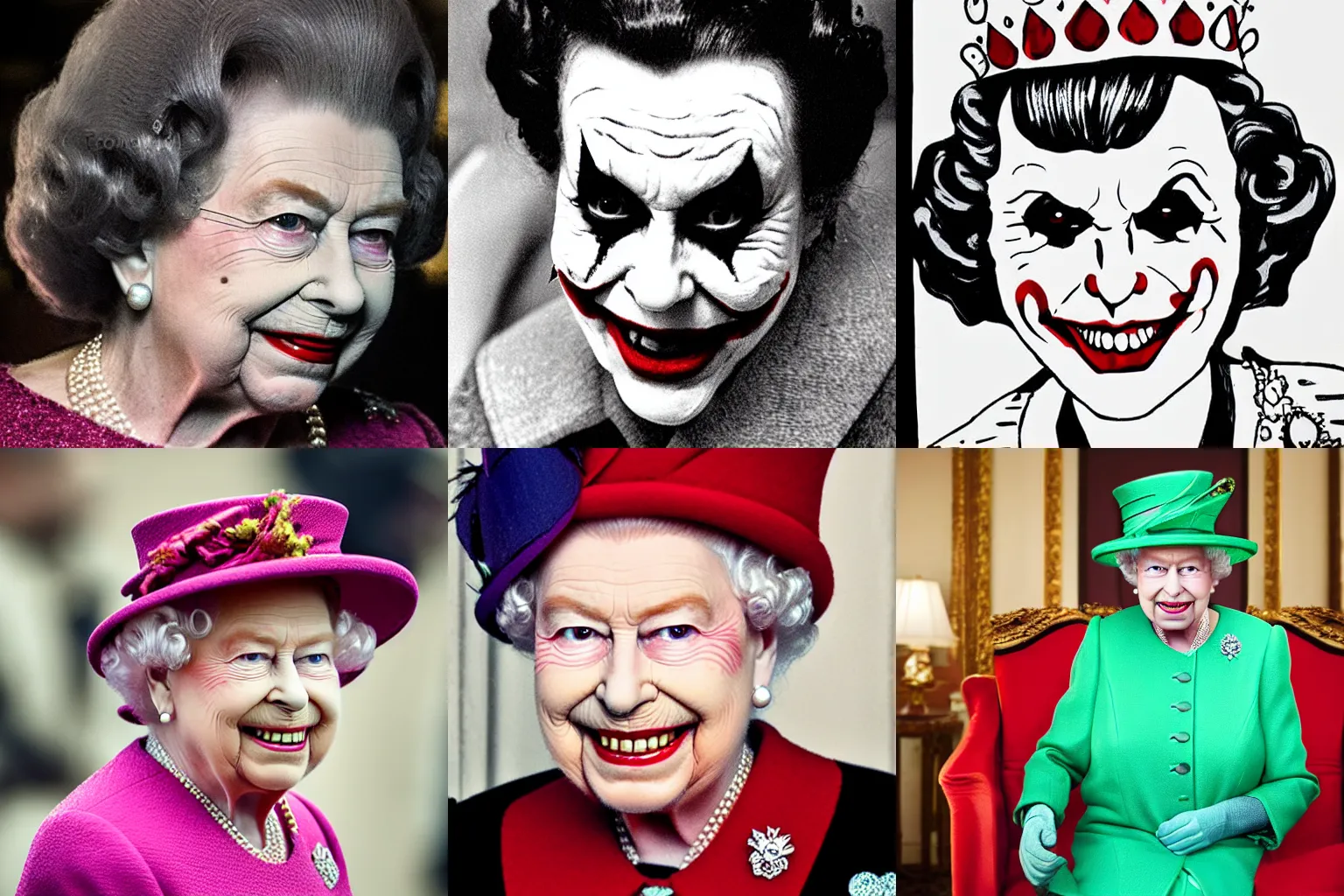 Prompt: queen elizabeth as joker