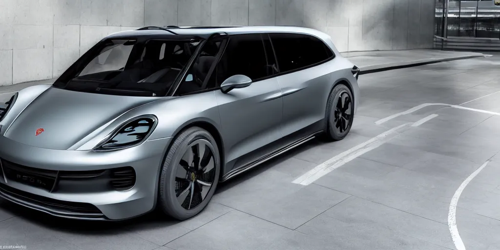 Image similar to “2021 Porsche Minivan, ultra realistic, 4K”