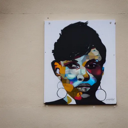 Image similar to a portrait in the style of street art