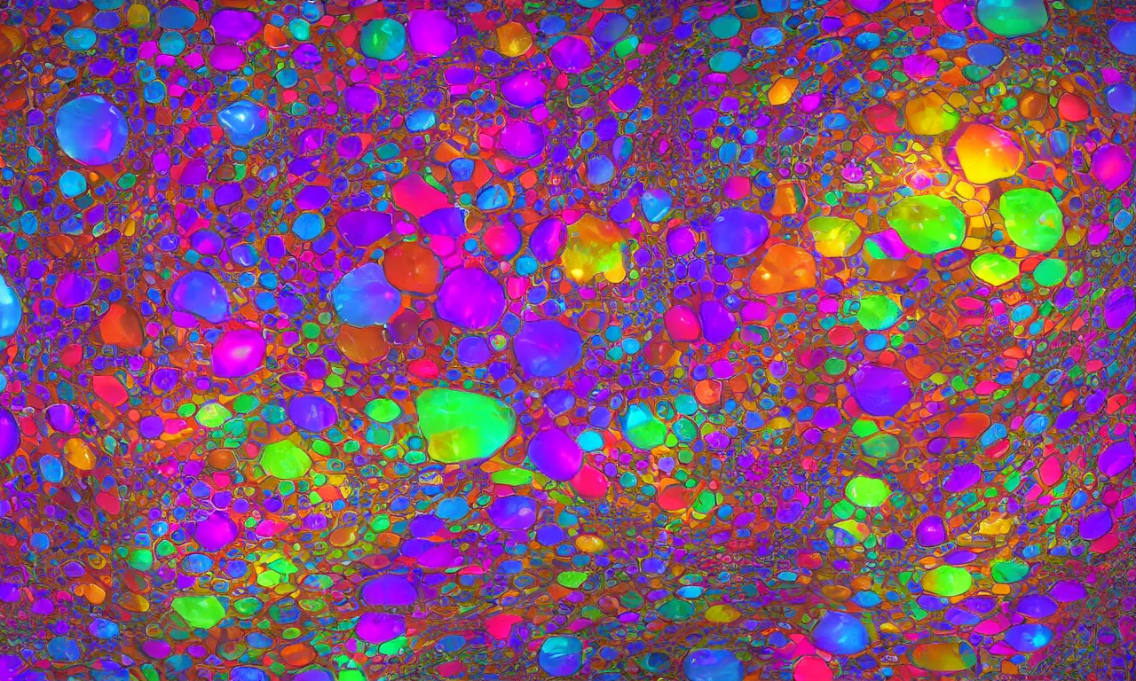 Image similar to reflexion cyberpunk voronoi engine laboratory 3 d volume kaleidoscope digital stylized concept substance liquid, by carl warner and jim woodring, trending on artstation : 1. 5, sweet joy harmony color scheme depth fog overlay multiply photoshop layer