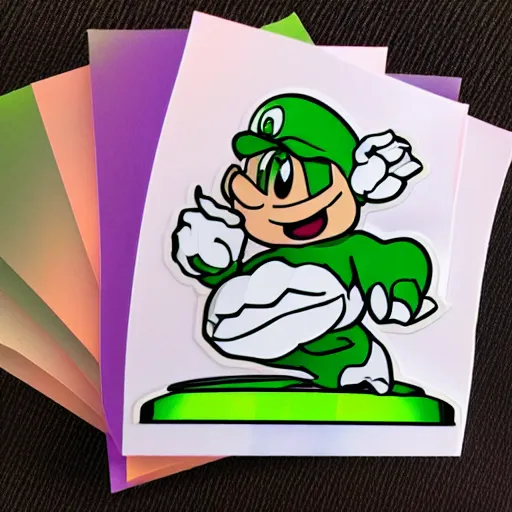 Image similar to symmetrical die cut sticker, yoshi from yoshi's island