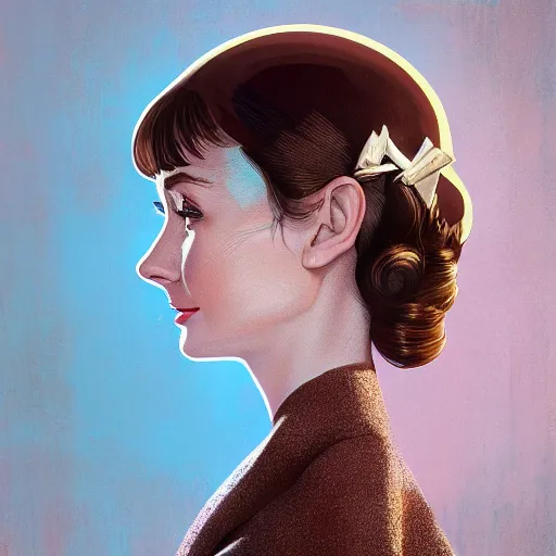 Prompt: portrait of audrey hepburn, highly detailed vfx portrait, unreal engine, sharp focus, smooth, greg rutkowski, loish, rhads, beeple, caspar david friedrich, makoto shinkai and lois van baarle, ilya kuvshinov, rossdraws, elegent, tom bagshaw, alphonse mucha, global illumination, detailed and intricate environment