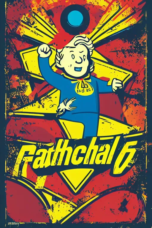 Image similar to fallout 7 6 retro futurist illustration art by butcher billy, sticker, colorful, illustration, highly detailed, simple, smooth and clean vector curves, no jagged lines, vector art, smooth andy warhol style