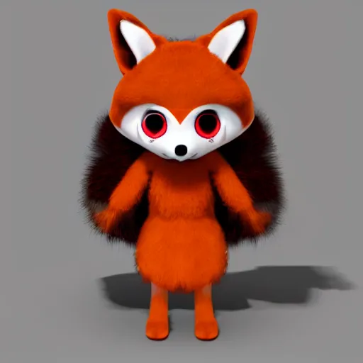 Prompt: cute fumo plush of the fox maiden of the animal shrine, monster girl priestess, fur simulation, lens flare, vray