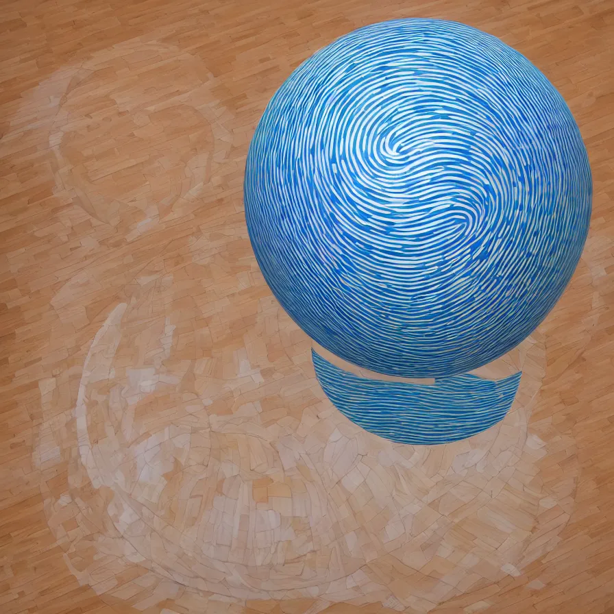 Prompt: beautiful gallery show studio photograph of a giant realistic ceramic sculpture of a round cat!!!!!, glazed by bridget riley and victor vasarely, placed on a polished wooden table, colorful hyperrealism 8 k trending on artstation