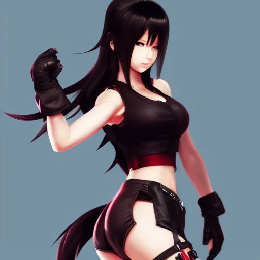 Image similar to alternate outfit of tifa lockhart by wlop, rossdraws, mingchen shen, bangkuart, sakimichan, yan gisuka, jeongseok lee, artstation, 4k