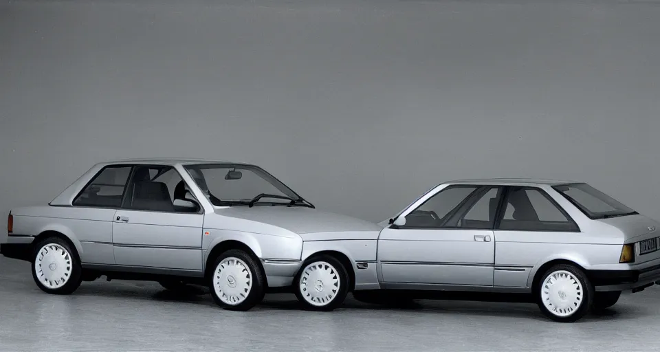 Image similar to The Audi A3 if it were manufactured in the 1984 production year, 1984 Audi A3, car photography