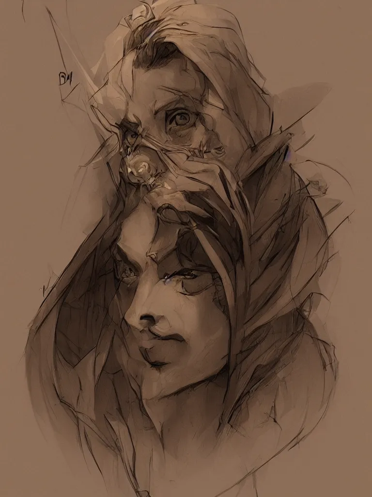 Prompt: sorrow by Disney Concept Artists, blunt borders, golden ratio