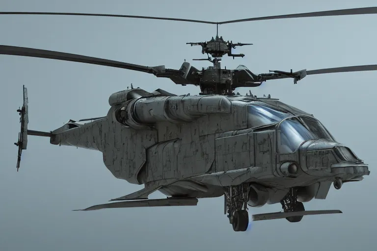 Image similar to military cargo helicopter by jon aaron kambeitz, katsuhiro otomo, heng z, concept art, insanely detailed, raytracing, octane, unreal engine, trending on artstation