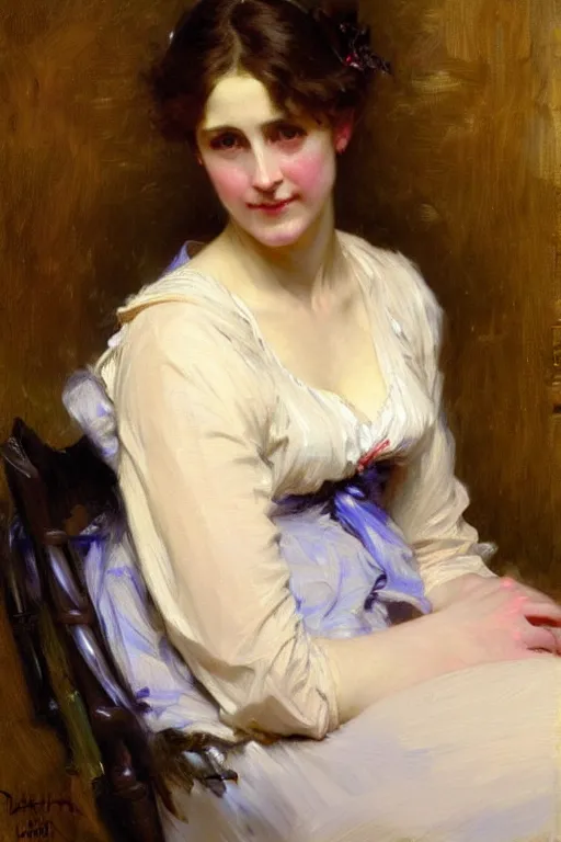 Image similar to victorian lady, painting by daniel gerhartz, bouguereau, detailed art,