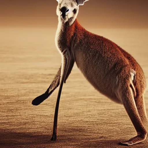 Prompt: huge Kangaroo trending on Artstation, 8K artistic photography