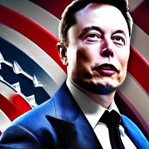 Prompt: if Elon Musk was captain America, shield as a bitcoin, cinematic, epic, cool, photo realistic, 4k, high detail