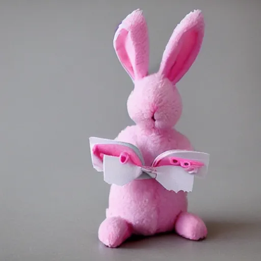 Image similar to an adorable pink bunny creature