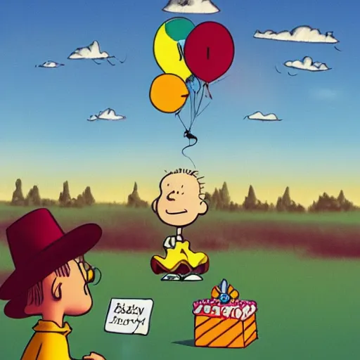 Image similar to ultra detailed matte painting of the worst birthday ever : 2, charles schulz and rhads, featured on artstation