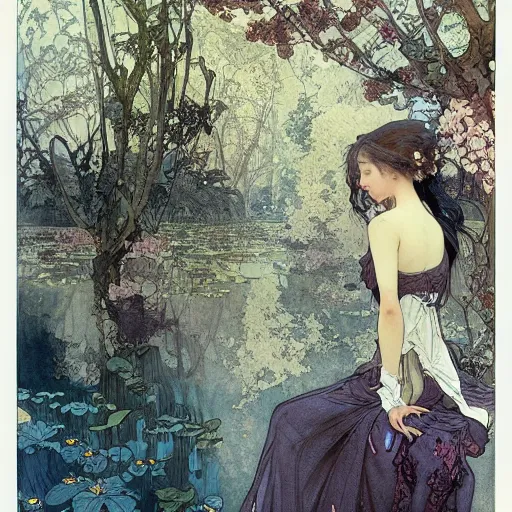 Prompt: a beautiful intricate watercolor illustration painting of a park 4 k, ultra - wide angle, by william turner, by victo ngai, by alphonse mucha, by miho hirano, hd, trending on artstation, hyper detailed,