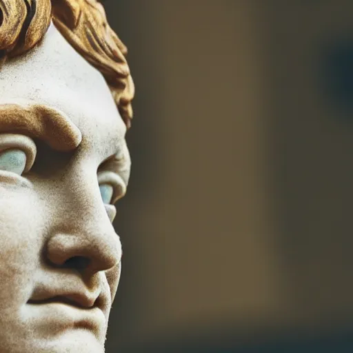 Prompt: awkward upclose image of marble statue of ed sheeran, ultrarealistic, sharp focus