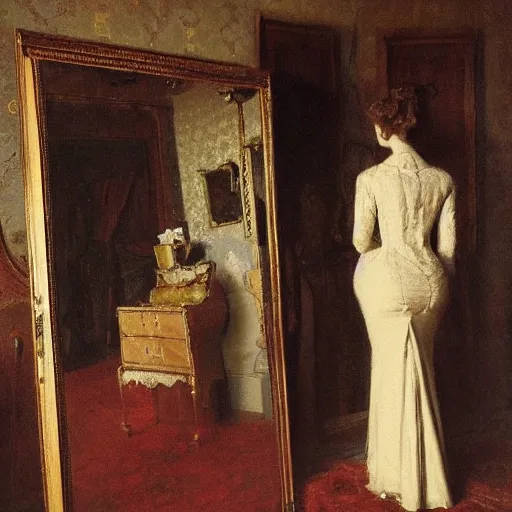 Image similar to dressing room by alfred stevens