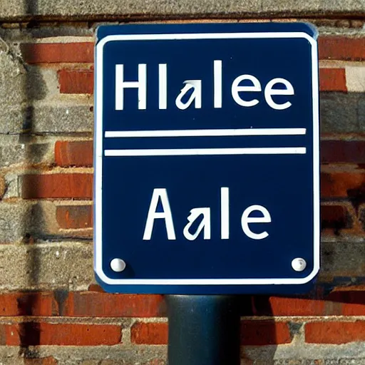 Image similar to a street sign with the text “hale avenue”, cambridge, england