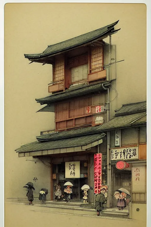 Image similar to (((((1950s japanese city . muted colors.))))) by Jean-Baptiste Monge !!!!!!!!!!!!!!!!!!!!!!!!!!!