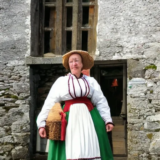 Image similar to a breton woman wearing traditional bigoudene clothing