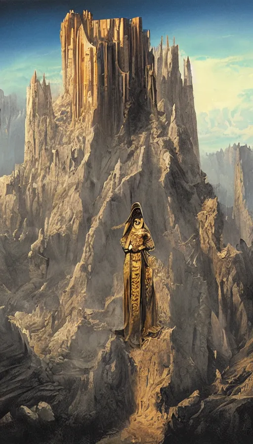 Image similar to the high priestess, matte painting, sam weber, wylie beckart