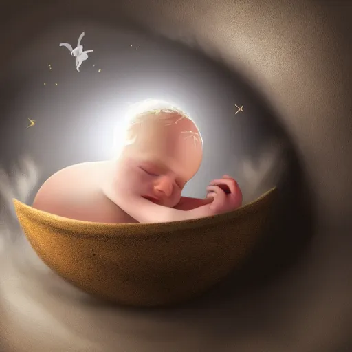 Prompt: a baby unicorn sleeping in an cracked egg, ultrarealistic, dramatic lighting, high details, 4 k, 8 k, best, accurate, trending on artstation, artstation, photorealism, ultrarealistic, digital painting, fantasy art